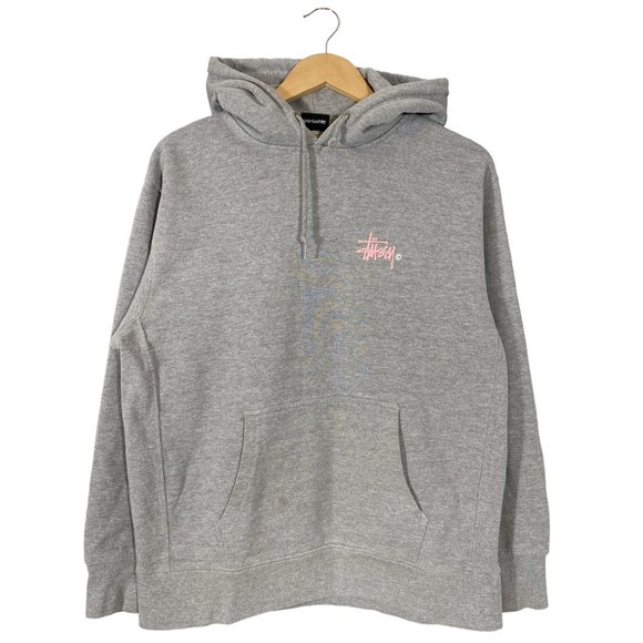 Stussy Other - Stussy Japan double sided script logo hoodie gray / pink